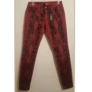 Victorias Secret Python Skinny Jeans Sz 6 Vs Siren